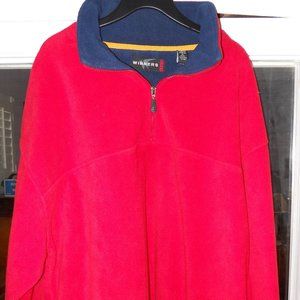 men's red fleece pullover XL Winners polyester